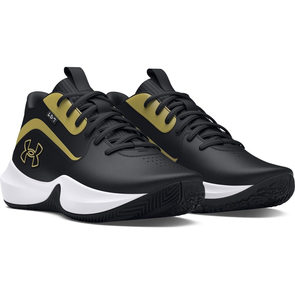 Under Armour Men 11 Basketball Shoes UA Lockdown 7 Black Gold 3028512-001 W 12.5
